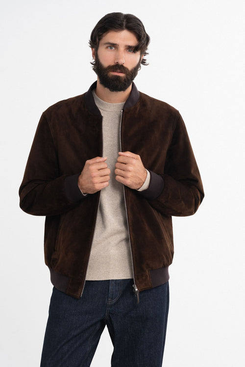 Chamonix Suede Bomber Jacket